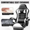 Ergonomic Gaming Chair for Adults, Comfortable Computer Chair for Heavy People, Adjustable Height Office Desk Chair with Wheels