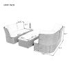 Customizable Outdoor Patio Furniture Set, Wicker Furniture Sofa Set with Thick Cushions, Suitable for Backyard, Porch.