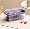 32 Grid Silicone Ice Cube Tray Mould With Lid Shovel Storage Box