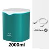 2L Cool Mist Humidifier USB Portable Desk Air Humidifier; Quiet Ultrasonic Humidifier With 2 Mist Modes And 7-Color Light; Auto Shut-Off