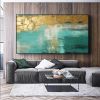 Handmade Oil Painting Large Original Gold Oil Painting on Canvas Abstract Gold Art Painting Bedroom Wall Decor Modern Textured Wall Art Decorative Pai